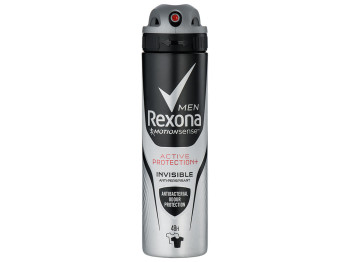 Антиперспірант-аерозоль чол. Rexona men "Антибактеріальний і невидимий на чорному і білому" 150мл