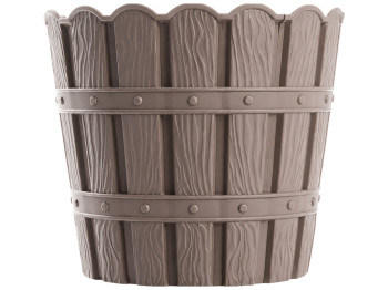 Горщик для квітів Violet House Bamboo Cappuccino, з внутрішнім зливом, 7 л