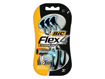 Станки для гоління Bic "Flex 4 Comfort" 4 леза (ціна за набір 3шт)