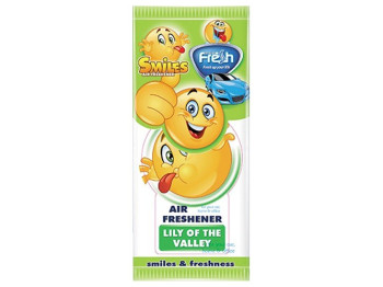 Освіжувач повітря сухий листочок Fresh Way "SMILES DRY" Lilly of the Valley SM09 (10/300)