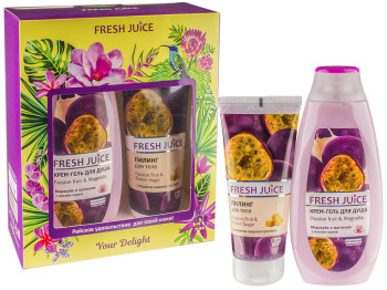 Набор косметический Fresh juice "Your delight" (пилинг для тела 200мл+крем-гель для душа 400мл)