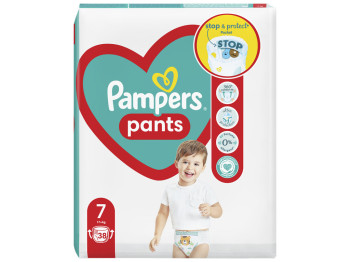 Підгузки-трусики Pampers Pants, одноразові, розмір 7, 17+ кг, 38шт