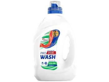 Гель для стирки цветного белья Pro Wash Color, сохранение структуры ткани, 57 циклов, 2л