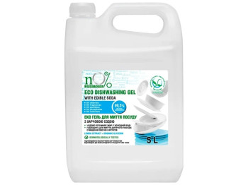 Еко гель для миття посуду nO% Green Home з харчовою содою, 5л
