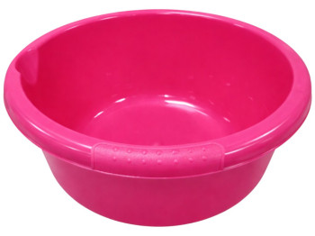 Таз круглий Консенсус, пластик, 5л, 27×15см, колір малиновий