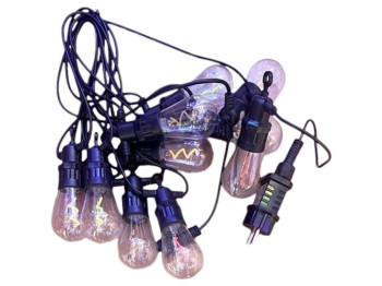 Гирлянда светодиодная наружная Лампочки спираль, 5м, 10led
