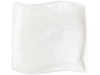 Тарілка квадратна Extra White, фігурна, порцеляна, 230×230мм, колір білий