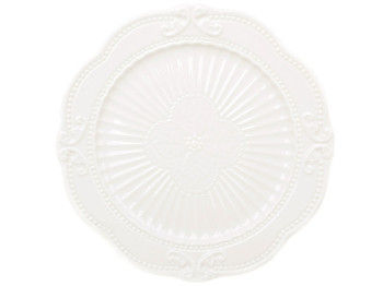 Тарілка Порцелянова Elegance White, біла, 25,5×2,3 см