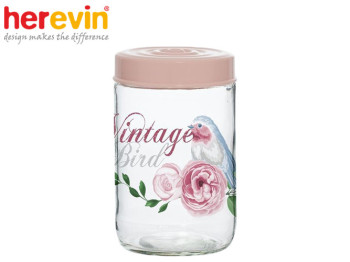 Банка Herevin Vintage Bird з кришкою 660мл 50945