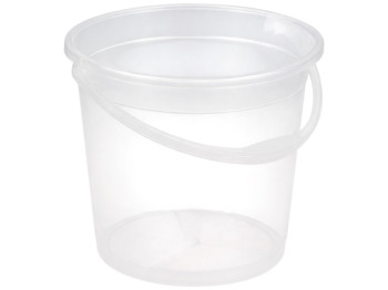 Відро R plastic прозоре, без кришки, біле, 15л, 11501