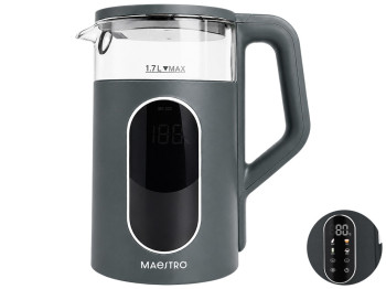 Електричний чайник Maestro, скло, 1,7 л, 2200 Вт, зелений