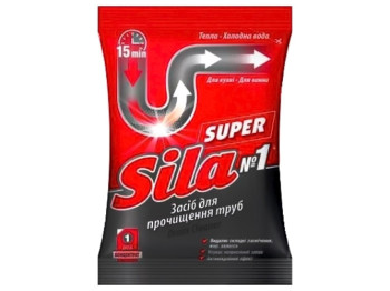 Засіб для прочищення труб Sila Super №1 в полімерному пакеті 70г