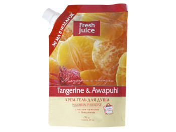 Крем-гель для душа Fresh Juice дой-пак "Tangerine & Awapuhi" мандарин и гавайский имбирь 200мл