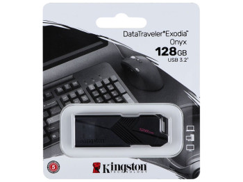 USB флеш-накопичувач 3.2 Kingston DataTraveler Exodia Onyx 128gb, Чорний
