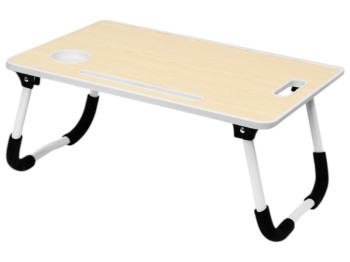 Столик-підставка для ноутбука, докладні ніжки, 60х40х26см, колір світле дерево