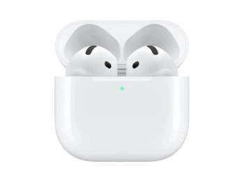 Bluetooth стерео гарнітура Apple AirPods 4 copy (чіп Jerry), bluetooth 5.3, сенсор, 250mAh, білий