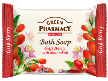 Мило тверде Green Pharmacy, з екстрактом годжі та мигдальним маслом, 100г