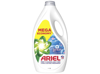 Гель для стирки Ariel + Lenor Прикосновение свежего воздуха, универсальный, 70 циклов, 3,15л