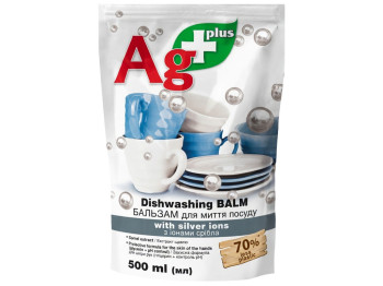 Бальзам для мытья посуды Bio Formula Ag+, с ионами серебра, 500мл, дойпак