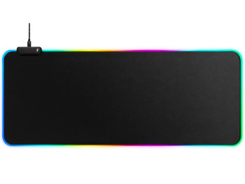 Килимок для мишки TWolf P4 RGB, гума, текстиль, 900×400×4мм, колір чорний