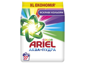 Порошок пральний Ariel Аква Пудра Color, для кольорової білизни, 27 циклів, 4,05 кг