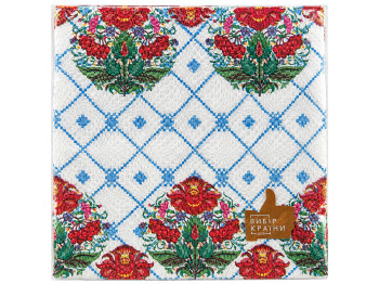 Салфетки бумажные двухслойные La Fleur Украинские мотивы, 33×33 см, 16 шт