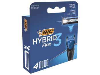 Касети змінні BIC Flex 3 Hybrid 3 леза (ціна за набір 4шт)