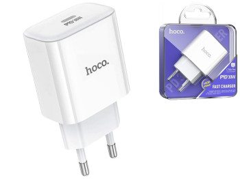 Мережевий Зарядний Пристрій Hoco C76A Pro 1Type-C PD/QC 30W, Колір Бiлий