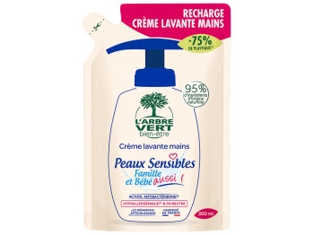 Крем-мило для рук L’Arbre Vert Sensitive Skin, запасний блок, 300 мл