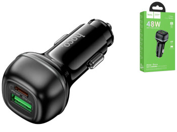 Автомобільний зарядний пристрій Hoco Z58A, USB-A + USB-C, QC/PD, 48 Вт