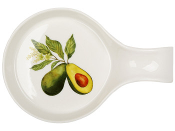 Підставка для ложки Avocado Garden, порцелянова, різнокольорова, 18×12×2,5 см