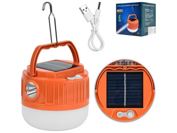 Ліхтарик-лампа 22LED підвісний акумуляторний, сонячна панель USB, 50W, 1200mA