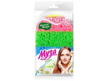 Губка банная сетчатая Мелочи жизни "Муза Клио" 14х9,5х5см