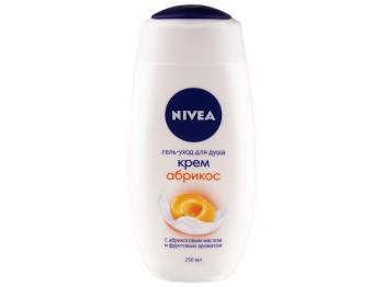 Гель-догляд для душу Nivea "Крем абрикос" з абрикосовою олією і фруктовим ароматом 250мл
