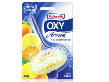Трифазний блок для туалету Kolorado Oxy Aroma "лимонна свіжість" 40гр