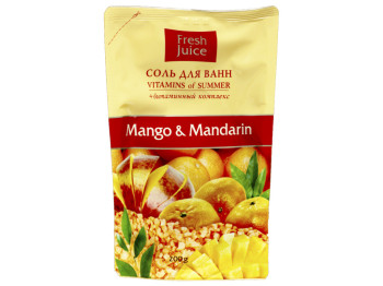 Соль для ванн Fresh Juice дой-пак "Mango & Mandarin" манго и мандарин 200 мл