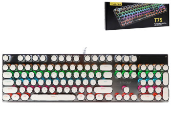 Клавиатура игровая TWolf T75 punk LED Blue Switch, Цвет Белый