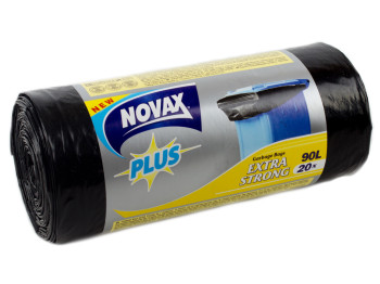 Пакети для сміття 90л "Novax" Plus Extra Strong 20шт