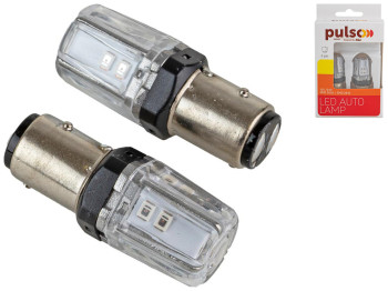 Лампа Pulso габаритні LED 1157/BAZ15d/12SMD-2835, 9-36v, 120/50lm (ціна за 2шт) (LP-66157R)