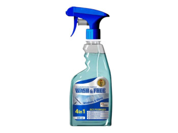 Спрей Wash&Free для скла та дзеркал, 500 мл, без розводів, з ароматом