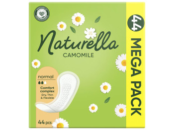 Прокладки ежедневные Naturella Camomile Normal, одноразовые, без крылышек, 2 капли, 44шт