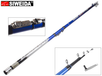 Удочка Siweida "Blue Bird" карбон+стекловолокно, 5 колец, 4-секционная 4м, 5-20г
