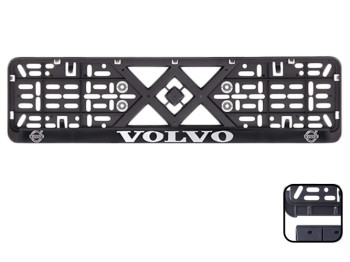 Рамка номера пластикова з хромованим рельєфним написом VOLVO