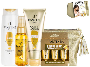 Набор подарочный женский Pantene (шамп. 250мл+бальз. 200мл+уход 3х15мл+масло д/волос 100мл)