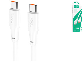 Кабель USB Hoco X93 Force 240W Type-C to Type-C Колір Бiлий