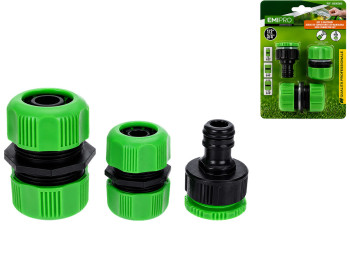 Набір конекторів для шланга Emipro, 1/2"-3/4", 3 предмети