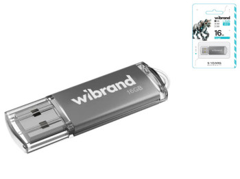 USB флеш-накопичувач Wibrand 16gb Cougar Колір Срібло