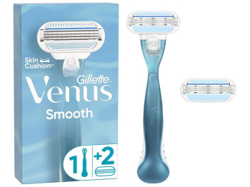 Верстат для гоління Gillette Venus Smooth, змінний картридж, пластик, нержавіюча сталь, 3 леза