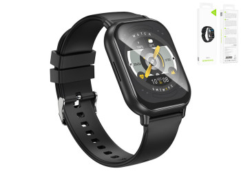 Смарт часы Borofone BD11, TFT дисплей 2.01 дюйма, Bluetooth 5.0, поддержка звонков, цвет черный