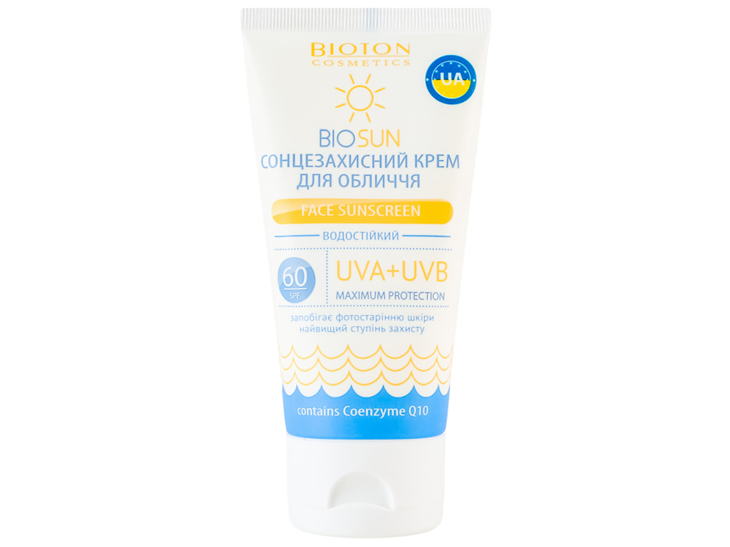 Солнцезащитный крем для лица Bioton BioSun SPF 60, 50мл